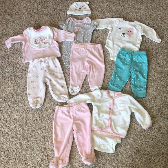 Baby girl lot of 4 sets of outfits - Picture 1 of 5